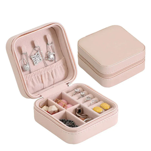 Portable Travel Jewelry Storage Box – Compact & Elegant
