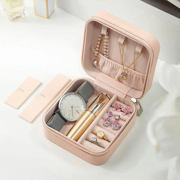 Portable Travel Jewelry Storage Box – Compact & Elegant