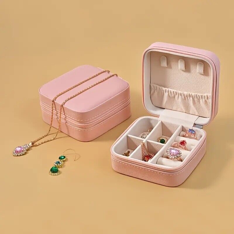 Portable Travel Jewelry Storage Box – Compact & Elegant